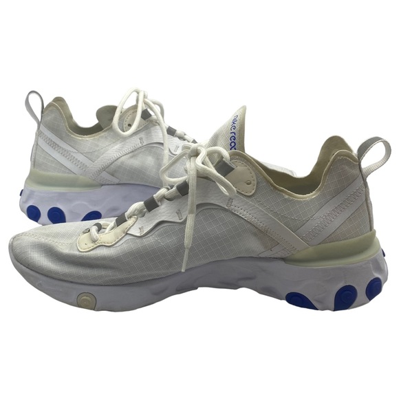 Nike React Element 55 “White Game Royal” BQ6167-100 Size 8 Men’s - Picture 8 of 13